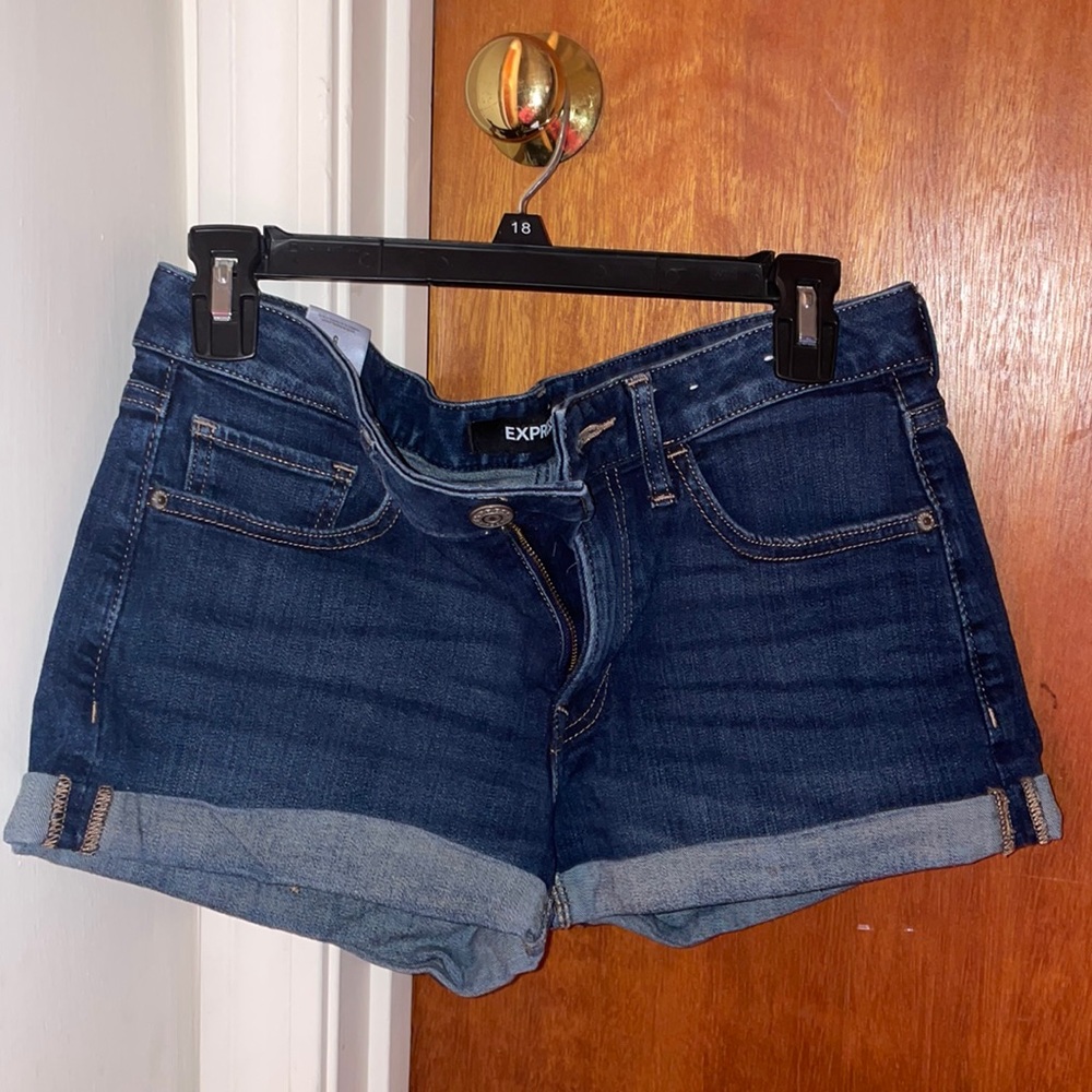 Dark wash shorts